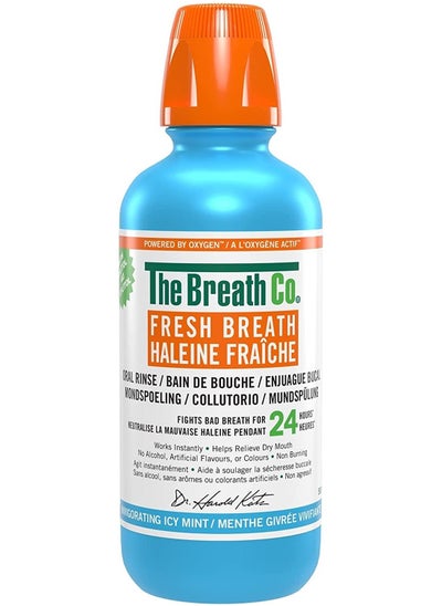 Buy The Breath Co Fresh Breath Oral Rinse Icy Mint Flavour, 500 ml in UAE