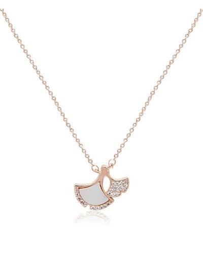 Buy Ginkgo Leaf Mother of Pearl Necklace in UAE