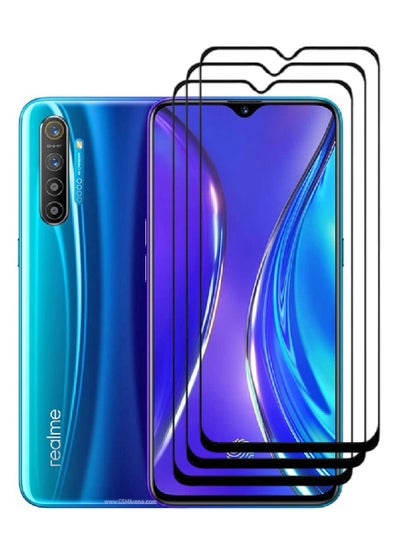 اشتري 3 Pieces Tempered Glass Screen Protector 5D Designed For Realme X2 Full Glue Edge to Edge Full Screen Coverage And Bubble Free في الامارات