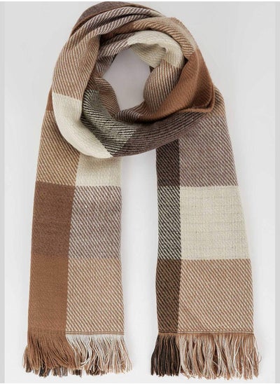 Buy Square Print Block Colour Scarf in UAE