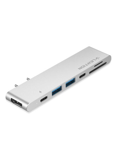 Buy LENTION USB C Portable Hub with 100W Power Delivery, 40Gbps USB C Data Adapter, 4K HDMI, 2 USB 3.0, SD/Micro SD Card Reader Compatible 2016-2023 MacBook Pro 13/15/16, New Mac Air (CB-CS63, Silver) in UAE