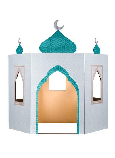 Buy HilalFul Theme Cardboard Mosque Playhouse | DIY Activity for Kids | Imaginative Play | For Indoor Play | Islamic Gift for Kids and Children | Eduactional and Learning Toy | Easy To Assemble in Saudi Arabia