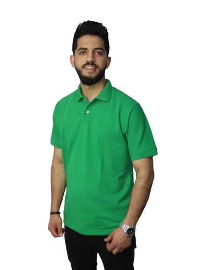 Buy Casual Polo T-Shirt Cotton - Green in Egypt
