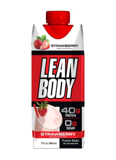 Buy LABRADA Lean Body RTD Protein Shake Strawberry Flavor 500ml in UAE