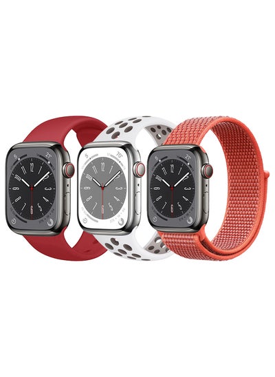 اشتري 3pcs Watchband Replacement for Apple Watch 41/40/38mm Series 8/7/6/5/4/SE في الامارات