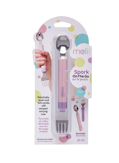 اشتري Detachable Spoon And Fork with Carrying Case - Pink And Purple في السعودية