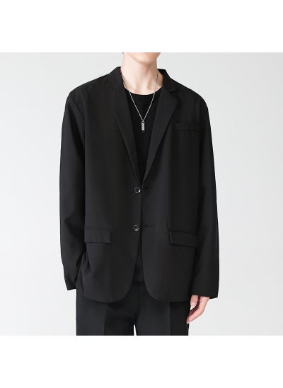 اشتري LKTM Mens Korean Style Casual Suit Jacket Black في السعودية