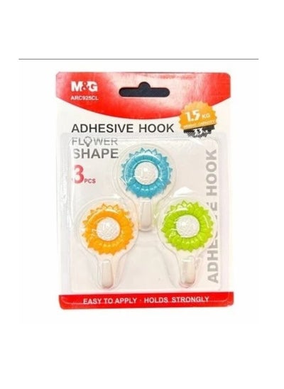 Buy M&G Chenguang Flower Adhesive Wall Hook 1.5kg 3pcs - No:ARC925CL in Egypt