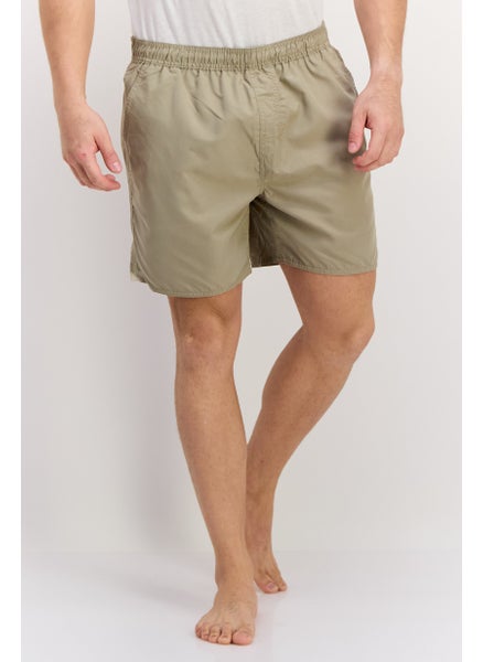 Buy Men Swimwear Board Short, Khaki/White in UAE