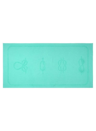 Buy Sailor Knot Design 100% Turkish Cotton Beach Towel Mint Green 70x140cms in UAE