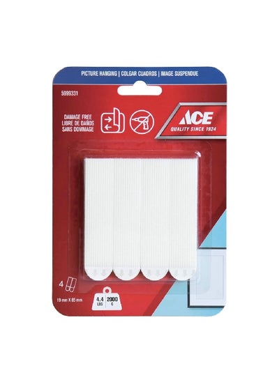 Buy 8-Piece Damage Free Adhesive Picture Hanging Strips Set White 1.2 x 4.73 x 6.89 cm 5999331 in Saudi Arabia