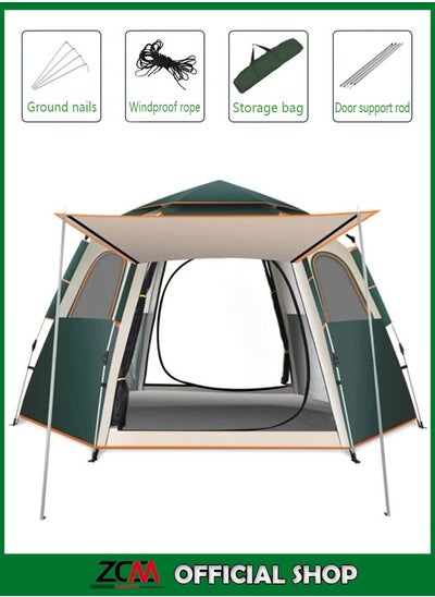 Buy Portable Automatic Pop Up Instant Camping Hex Tent 280*280*155cm in UAE