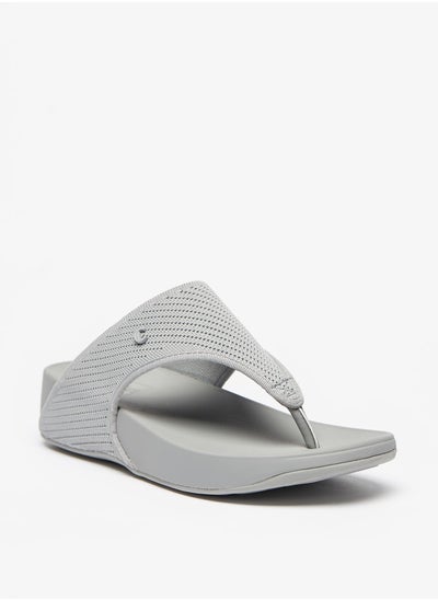 Buy Women Textured Slip-On Thong Sandals in Saudi Arabia