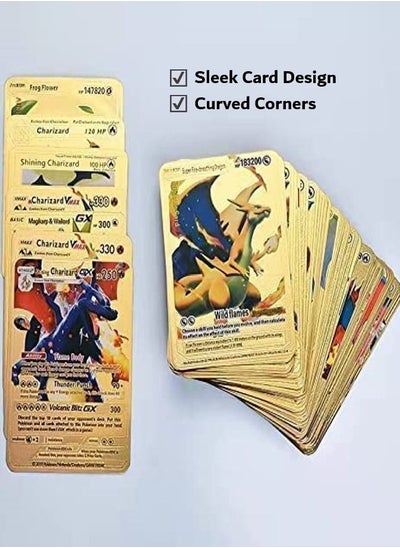 Buy Pokemon Cards Golden Foil Set (55 pcs), Pokemon cards - Including Vmax Rares V Series GX EX Rares Charizard Cards ( Random pic on cards box cover) in UAE