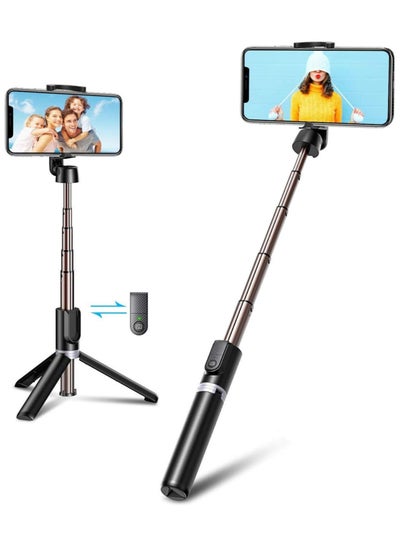 Buy Selfie Stick, Extendable Selfie Stick with Wireless Remote and Tripod Stand, Portable, Lightweight, Compatible with All Smartphone and Mobile in UAE