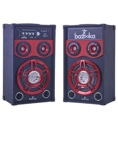 Buy Bazooka subwoofer, 3 units, black and red - BZ-8100 in Egypt