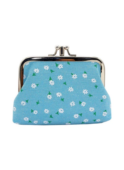 Buy Fashion Double Layer Coin Case 11x9cm Blue in UAE