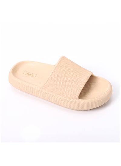 اشتري Textured Sliding Beige Rubber Cloud Slippers في مصر