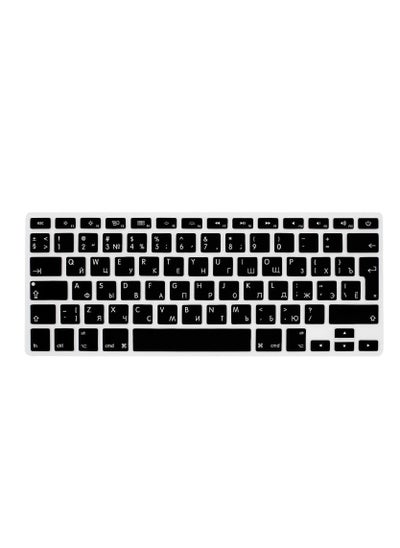 Buy Russian Language Silicone Keyboard Cover Skin for MacBook Air 13 Inch A1466 A1369(Release 2010-2017)& MacBook Pro 13" 15" 17" (2015 Or Older Version, with/Without Retina Display) EU Version Black in UAE