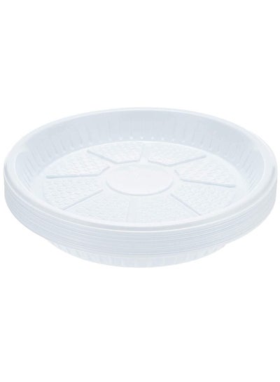 Buy 100pack 10 Inch Disposable Plastic Plates for Tableware Birthday Parties Office Home Events Camping 26Cm in UAE