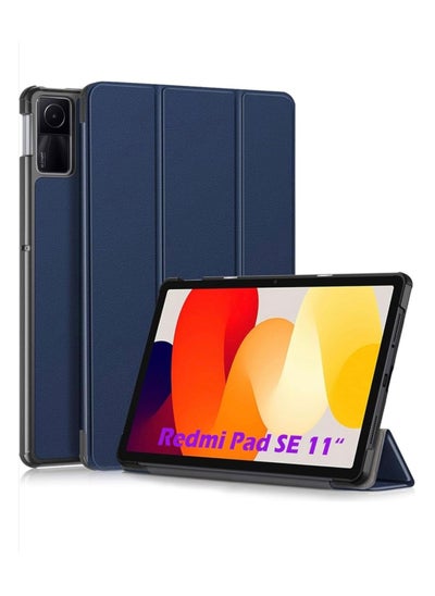 Buy Hard Shell Smart Cover Protective Slim Case For Xiaomi Redmi Pad SE 11 Inch Blue in Saudi Arabia