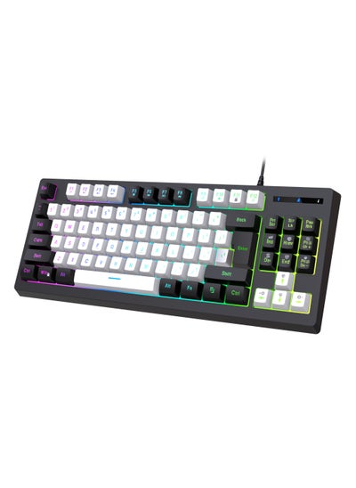 Buy Compact 87 Keys USB Corded Thin Film Backlit Keyboard Two Color in Saudi Arabia