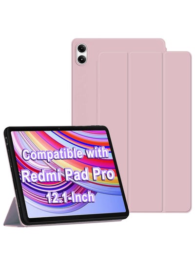 اشتري حالة ل Xiaomi Redmi Pad Pro 12.1 بوصة 2024 صدر غطاء خلفي ناعم TPU غير لامع مع فتحة قلم رصاص يقف فوليو سليم خفيف الوزن قذيفة واقية الذكية الغطاء في الامارات