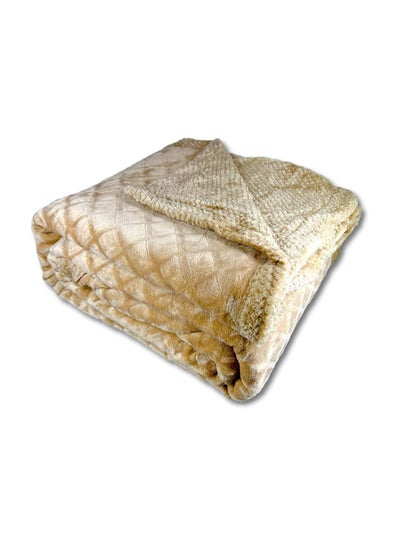 Buy Sherpa Bed Blanket King Size Twin Plush Throw Blanket Fleece Reversible Flannel Blanket - Warm and Plush Travel Blanket for Bed Sofa Travel Couch in UAE
