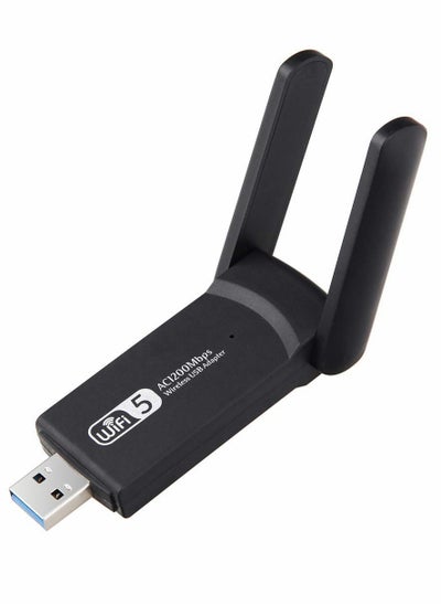 Buy High,Speed USB WiFi Adapter for PC, 1200Mbps Dual Band Dongle 2.4G/5G with USB 3.0, Compatible with Windows and Mac OS in UAE