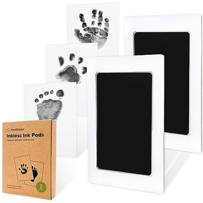 2Pack Inkless Baby Hand and Footprint Kit Mess Free Ink Pad for Newborn ...
