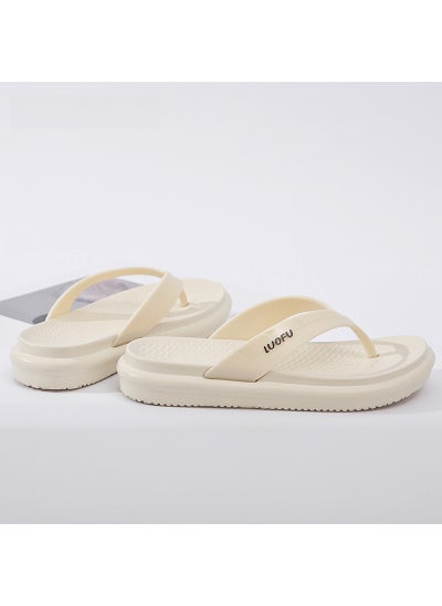 اشتري Fashion Thick-Soled Flip Flops for WomenCloud Cream Cloud Cream في الامارات