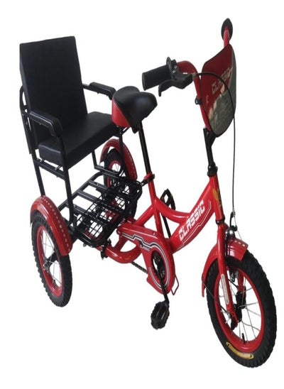 اشتري Classic Tricycle Back Seat - Red, 12 Inch في الامارات