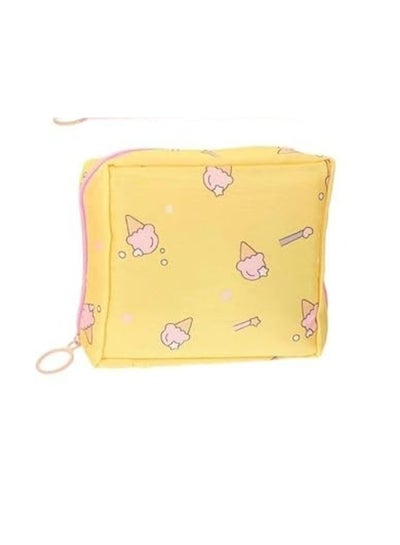 اشتري Sanitary Napkin Storage Bag Menstrual Pad Bag Tampons Container Portable Period Bag Pouch Nursing Pad Organizer for Women Teen Girls yellow في مصر