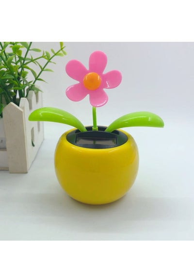 اشتري M MIAOYAN Solar Apple Blossom Automatic Swing Sun Flower Car Ornament في السعودية