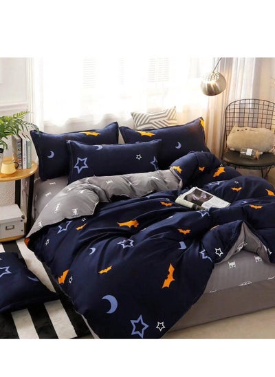 Buy Textile Children Cartoon 3d Print Bedding Sets Comforter with fixed Duvet Set Bed Linen Boys Girls Single Comfort 160x210 Bed Sheets 120”200 blue in UAE