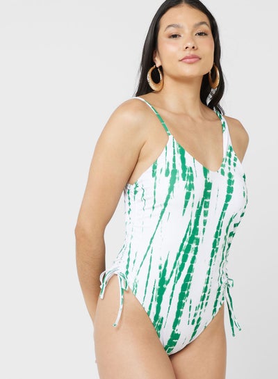 Buy Printed One Shoulder Swimsuit in UAE