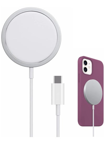 Buy MagSafe 15W Wireless iPhone Charger for iPhone 15 Pro Max/15 Pro/15 Plus/15/14/14 Pro Max/13/12/AirPods Pro, Fast Wireless Magnetic Charger in Saudi Arabia