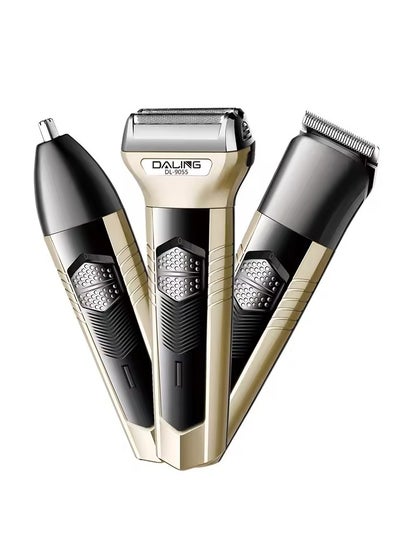 Buy 3 In 1 Hair Trimmer 3W Rechargeable Hair Shaver 3 Cutter Head Usb Wireless Charging Electric Razor in Saudi Arabia