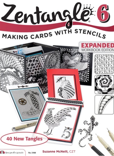 اشتري Zentangle 6, Expanded Workbook Edition : Making Cards with Stencils في السعودية