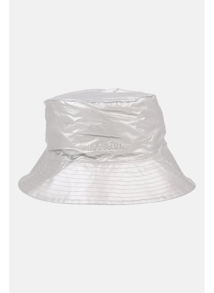 اشتري Men Brand Logo Bucket Hat, Silver في السعودية