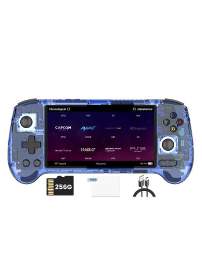 Buy ANBERNIC RG556 Handheld Game Console Unisoc T820 Android 13 5.48 inch AMOLED Screen 5500mAh WIFI Bluetooth Retro Video Players (Blue 256G) in Saudi Arabia
