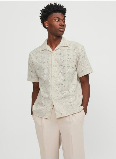 اشتري Broderie Anglaise Resort Collar Short Sleeves Shirt في السعودية