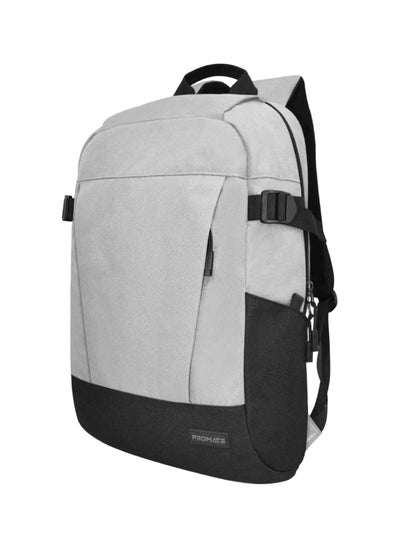 Buy Promate Travel Laptop Backpack, Durable Lightweight 15.6-inch Laptop Bag with Quick Access Side Pockets, Spacious Large Compartments,for Laptop, Tablets, Birger.Grey in Saudi Arabia