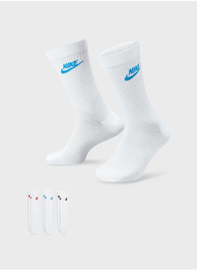 Buy 3 Pack Everyday Essential Crew Socks in Saudi Arabia