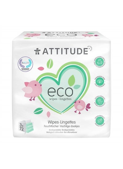 Buy Biodegradable Baby Wipes, Plant Based Unscented Diaper Wipes for Babies and Newborn, Dermatologically Tested, Vegan, 72 Count (Pack of 3) in UAE