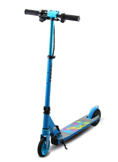 اشتري Leaders Kids E-Scooter – 180W 24V, 18km/h Speed, 18km Range, 5.5" Tires, 100KG Load, Quick Charge, Hand Brake, Blue Color في الامارات