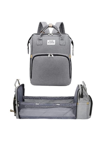 Buy Multifunction Versatile Diaper Bag Backpack, Grey in Saudi Arabia