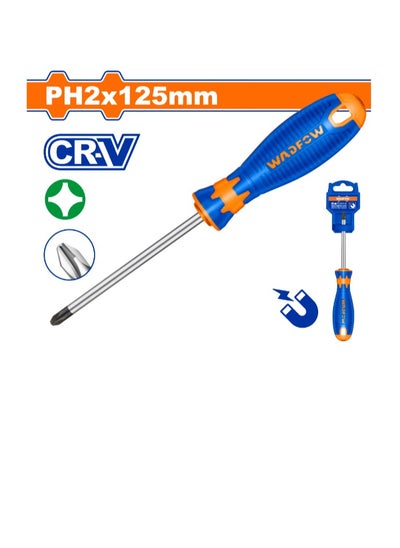 اشتري Wadfow PH2X125 Phillips Screwdriver - 125mm (WSD2225) في الامارات