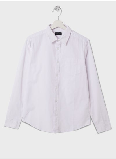 Buy Long Sleeve Slim Fit Oxford Shirt in Saudi Arabia