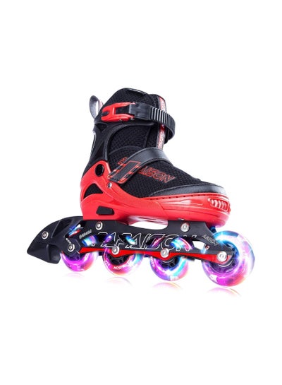 Buy PAPAISON Adjustable Inline Skates with Light Up Wheels Youth and Adult in Saudi Arabia